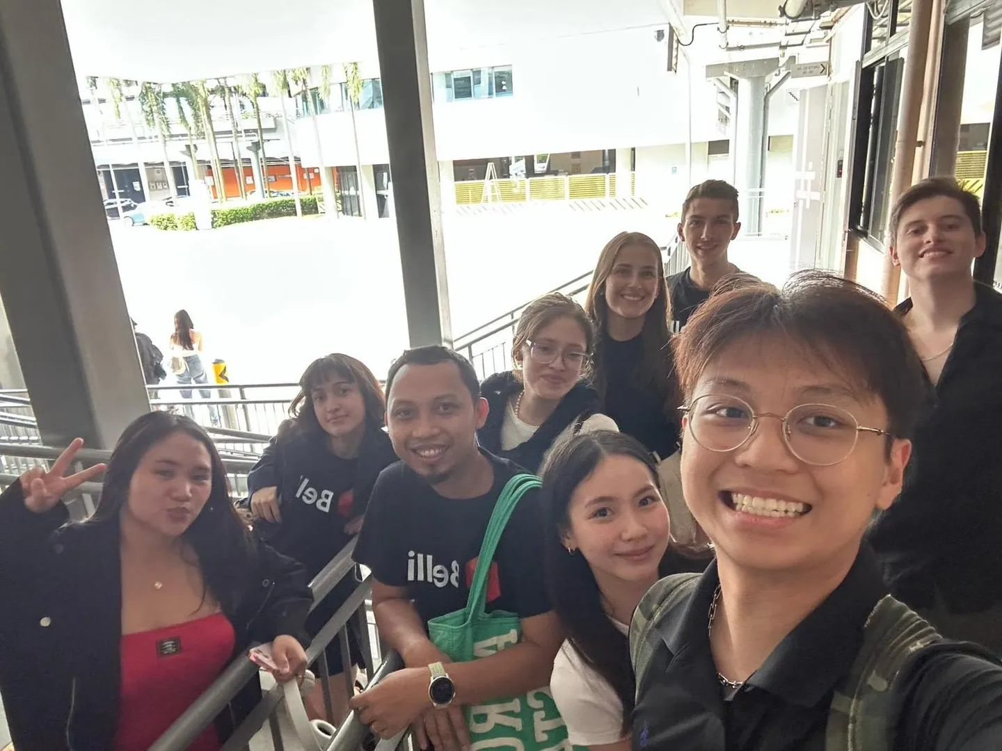 Associates and colleagues together during a trip